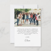 Vrijgezellenfeest dank u foto minimalistisch bedankkaart (Achterkant)