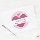 Vrijgezellenfeest Dank u harten ROZE V001J14 Ronde Sticker (Envelop)