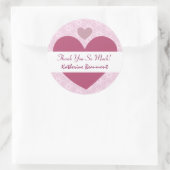 Vrijgezellenfeest Dank u harten ROZE V001J14 Ronde Sticker (Tas)