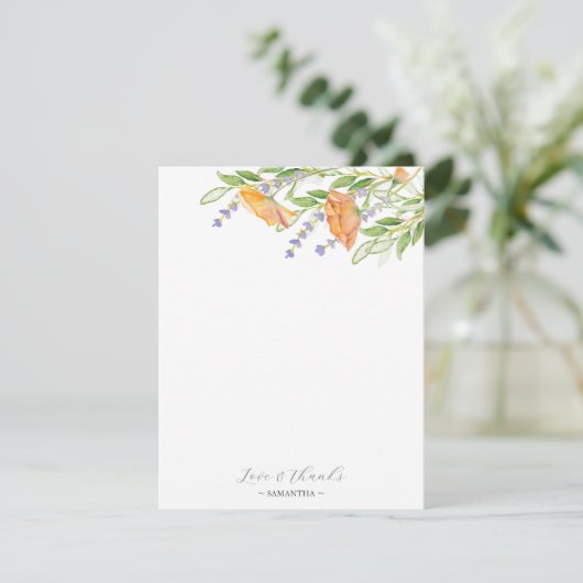 Vrijgezellenfeest Dank u Kaarten Boho Wildflower (Staand voorkant)