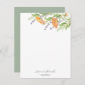 Vrijgezellenfeest Dank u Kaarten Boho Wildflower (Voorkant / Achterkant)