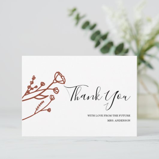 Vrijgezellenfeest Dank u Opmerking Bedankkaart (Staand voorkant)