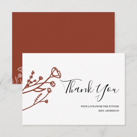 Vrijgezellenfeest Dank u Opmerking Bedankkaart (Voorkant / Achterkant)