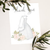 Vrijgezellenfeest Dank u trouwjurk Bedankkaart