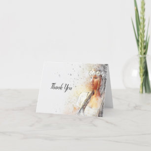 Vrijgezellenfeest Dank u wel, Bride Bedankkaart