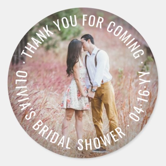 Vrijgezellenfeest Dank u wel elegant moderner uw f Ronde Sticker (Voorkant)