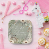 Vrijgezellenfeest dankzij moderne pampas grassplat papieren bordje (Feest)