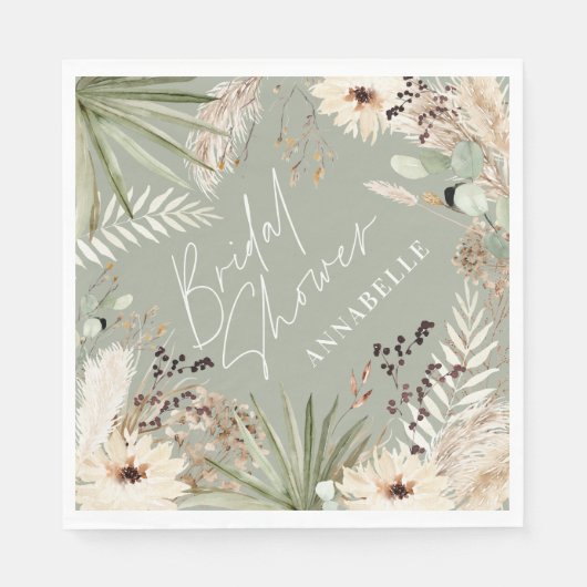 Vrijgezellenfeest dankzij moderne pampas grassplat servet (Voorkant)