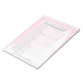 Vrijgezellenfeest dat de Bride Game kent - Roze Notitieblok (Schuin)