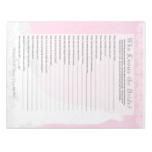 Vrijgezellenfeest dat de Bride Game kent - Roze Notitieblok (Voorkant)