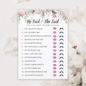 Vrijgezellenfeest dat hij zei - ze zei spel kaart