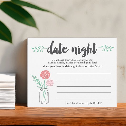 Vrijgezellenfeest Date Night Idea Kaart | Mason Ja