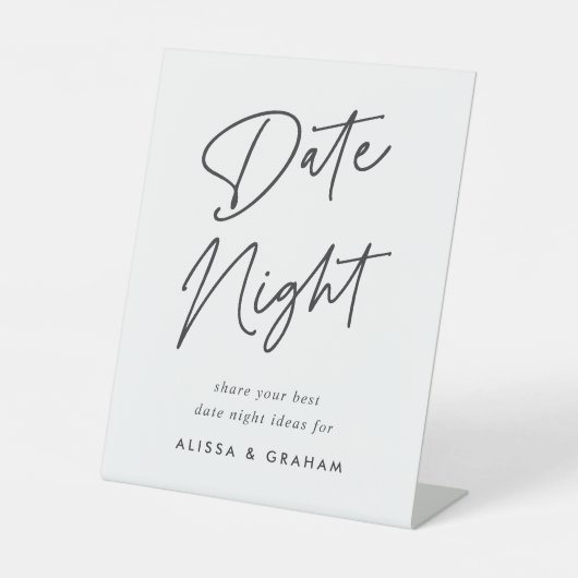 Vrijgezellenfeest Datum Jar Sign. Reclamebord Met Voetstuk (Voorkant)