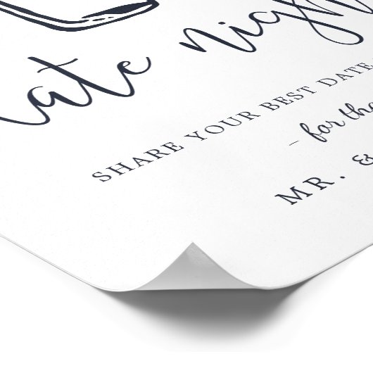 Vrijgezellenfeest Datum Nachtingang teken Poster (Hoek)