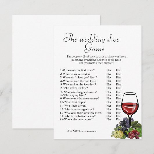 Vrijgezellenfeest, de bruiloft... kaart (Voorkant / Achterkant)