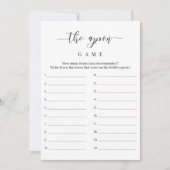 Vrijgezellenfeest De Kaart van het Spel van het Sc (Voorkant)