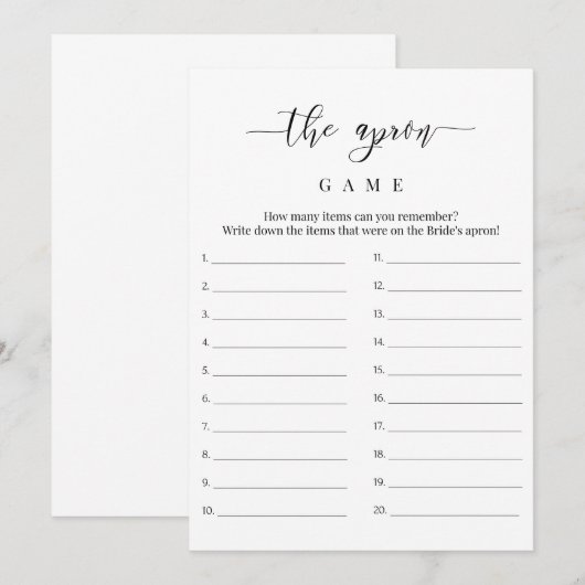 Vrijgezellenfeest De Kaart van het Spel van het Sc (Voorkant / Achterkant)