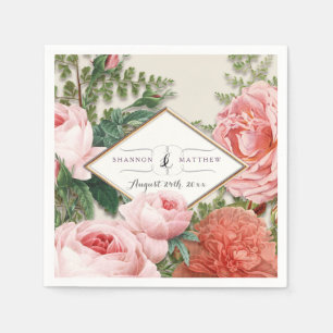 Vrijgezellenfeest Decor Roos Gold Diamond Vintage  Servetten