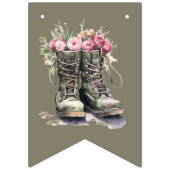 Vrijgezellenfeest decoraties met het thema militai vlaggetjes (Eerste vlag)