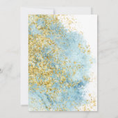 Vrijgezellenfeest | Denim Blue Waterverf Wash Aankondiging (Achterkant)