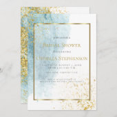 Vrijgezellenfeest | Denim Blue Waterverf Wash Aankondiging (Voorkant / Achterkant)