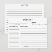 Vrijgezellenfeest Dessert Recipcard Uitnodiging Briefkaart (Voorkant / Achterkant)