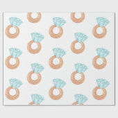 Vrijgezellenfeest Diamond Ring Cadeaupapier (Vlak)