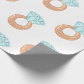 Vrijgezellenfeest Diamond Ring Cadeaupapier (Hoek)