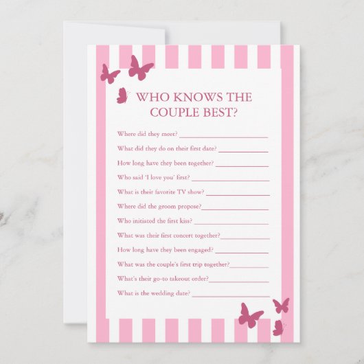 Vrijgezellenfeest die weet het paar beste spel (Voorkant)