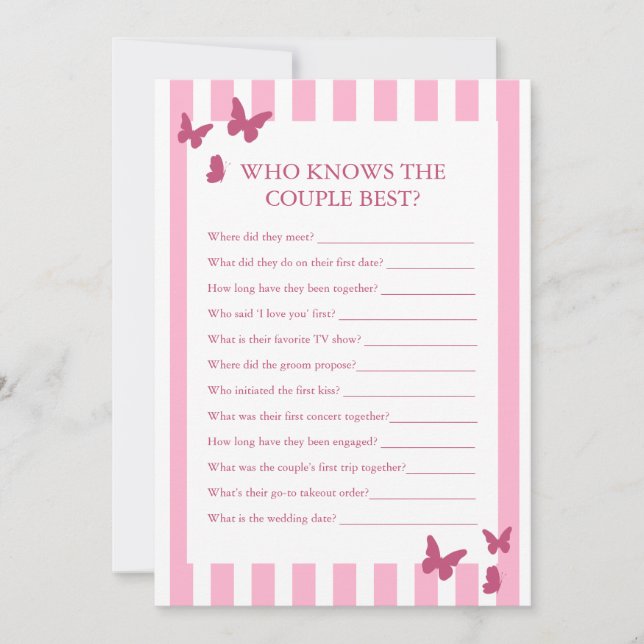 Vrijgezellenfeest die weet het paar beste spel (Voorkant)