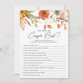 Vrijgezellenfeest die weet het paar beste spel kaart (Voorkant)