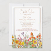 Vrijgezellenfeest Display Douche Boho Wildflower Kaart (Voorkant)