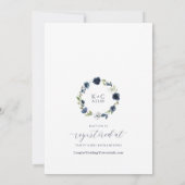 Vrijgezellenfeest Donkerblauwe wilde bloem Kaart (Achterkant)