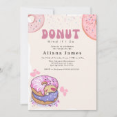 Vrijgezellenfeest Donut Mind als ik Schattigee roz Kaart (Voorkant)