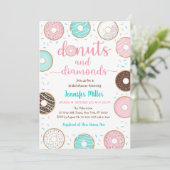 Vrijgezellenfeest Donuts en diamanten Kaart (Staand voorkant)