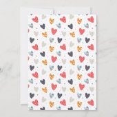 VRIJGEZELLENFEEST | Doodle Hearts Kaart (Achterkant)