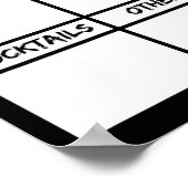 Vrijgezellenfeest Drink diep Drink Tally Chart Be Poster (Hoek)