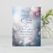 Vrijgezellenfeest- Dromerige Roze Pioenbloem Kaart (Staand voorkant)