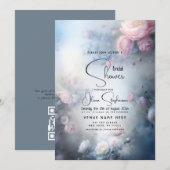 Vrijgezellenfeest- Dromerige Roze Pioenbloem Kaart (Voorkant / Achterkant)