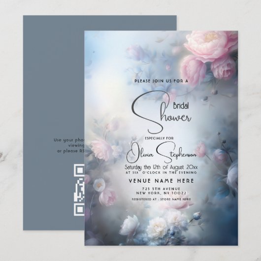 Vrijgezellenfeest- Dromerige Roze Pioenbloem Kaart (Voorkant / Achterkant)