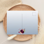 Vrijgezellenfeest dusty blue burgundy-uitnodiging briefkaart