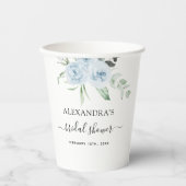 Vrijgezellenfeest Dusty Blue Eucalyptus Sage Groen Papieren Bekers (Voorkant)