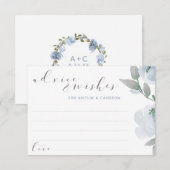 Vrijgezellenfeest Dusty Blue Grey Waterverf Advieskaart (Voorkant / Achterkant)