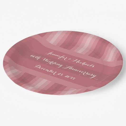 Vrijgezellenfeest Dusty Roos Jubileum Papieren Bordje (Gekanteld)