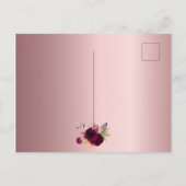 Vrijgezellenfeest dusty roos white burgundy-uitnod briefkaart (Achterkant)