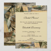  Vrijgezellenfeest, Earth Tones Colors, Cubisme Kaart (Voorkant / Achterkant)