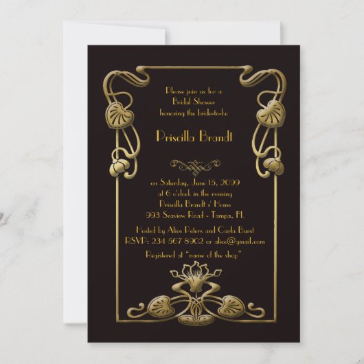 vrijgezellenfeest Echte, geweldige Gatsby-stijl, z Kaart (Voorkant)