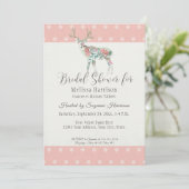 Vrijgezellenfeest Eenvoudige Dot Modern Roos Deer  Kaart (Staand voorkant)