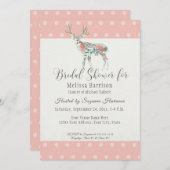 Vrijgezellenfeest Eenvoudige Dot Modern Roos Deer  Kaart (Voorkant / Achterkant)