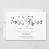 Vrijgezellenfeest Eenvoudige zwarte witte roze uit Kaart (Voorkant)